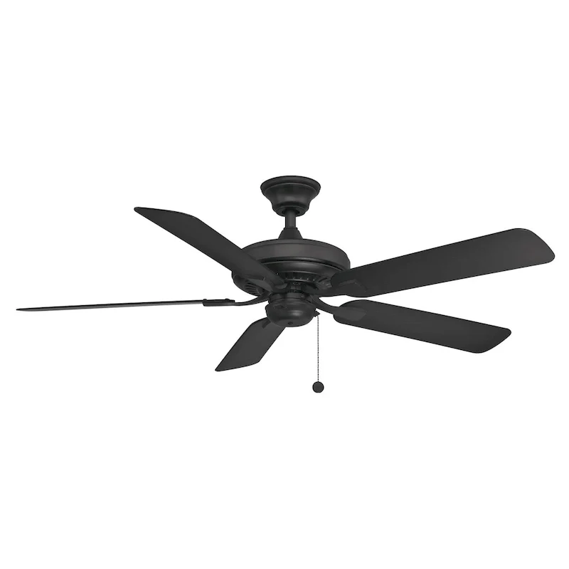 Edgewood 52 inch Indoor/Outdoor Ceiling Fan with Black Blades - Black