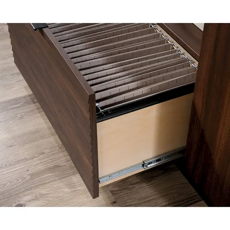 Rich Walnut Lateral File Credenza, Letter Size