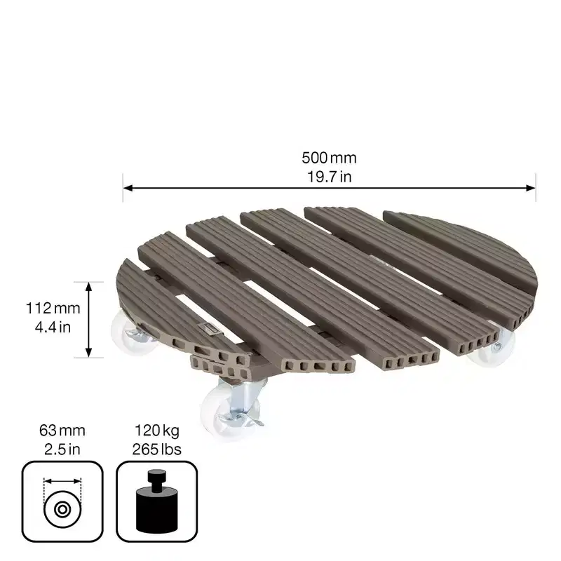 Tierra Garden 20 Round WPC Plant Caddy