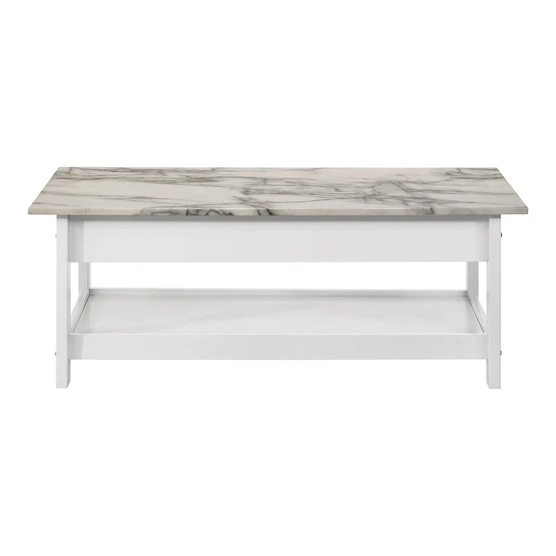 Transitional Rubberwood 3-Piece Coffee Table and End Table Set with Drawer