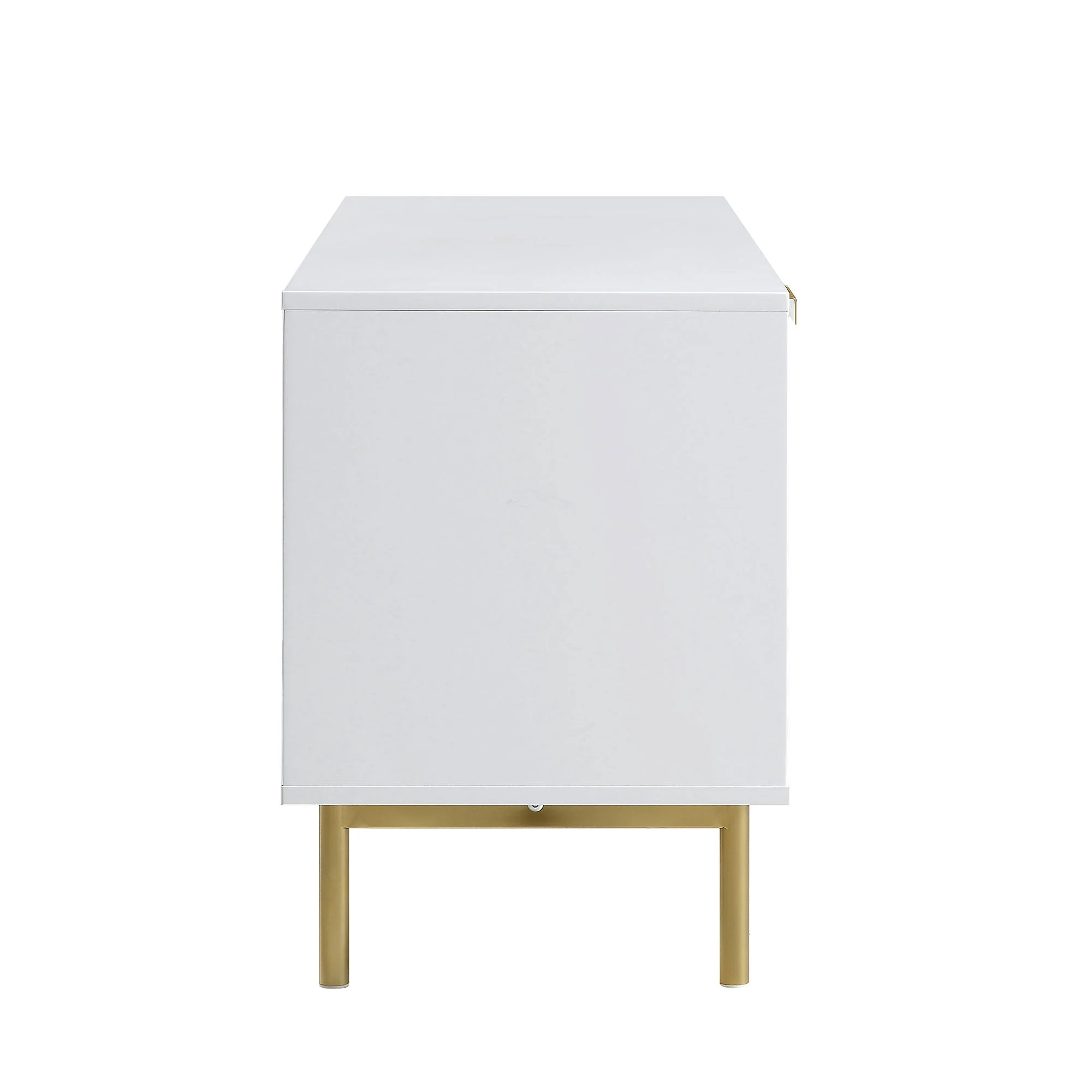 Ridged TV Media Unit, Matte White