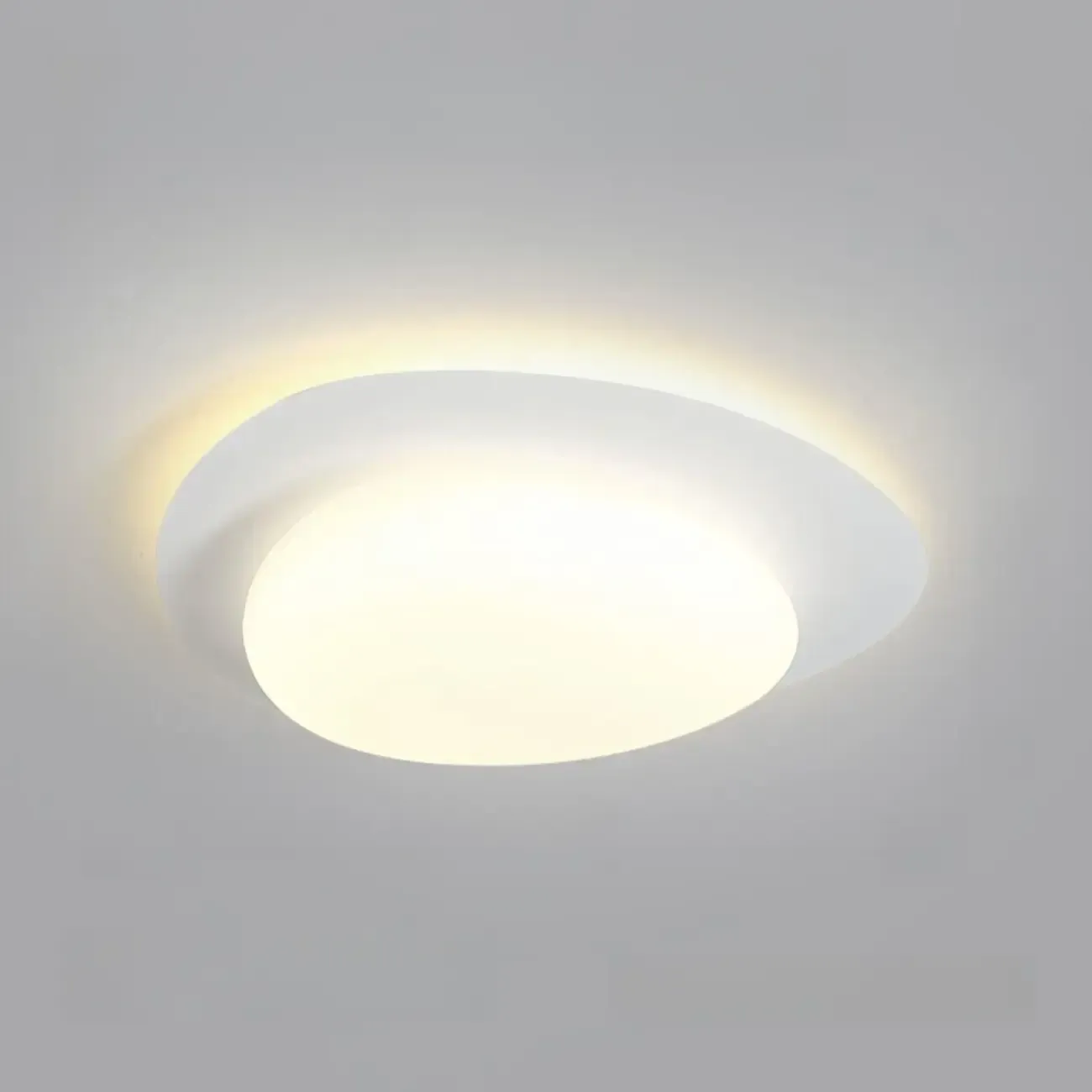 Dimmable Modern LED Flush Mount Ceiling Light with 2-Light