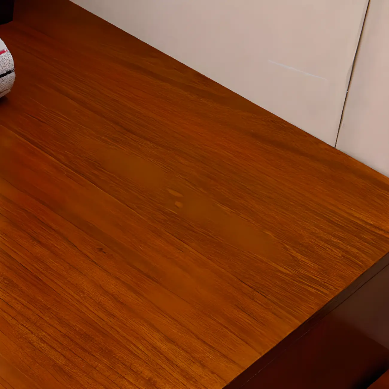 Natural Wood Double Dresser with Lockable Drawer