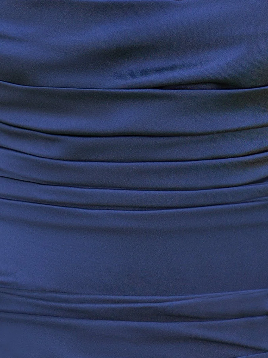 Bodycon Satin Strapless Homecoming Dress with Lace and Gloves