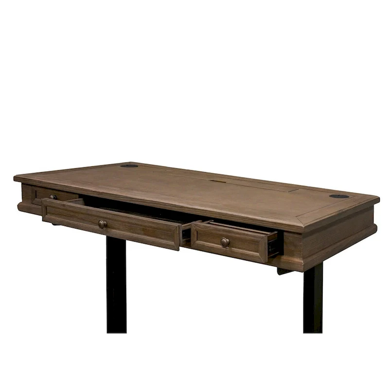 Carson Wood Electronic Sit/Stand Desk, Standing Desk, Gray