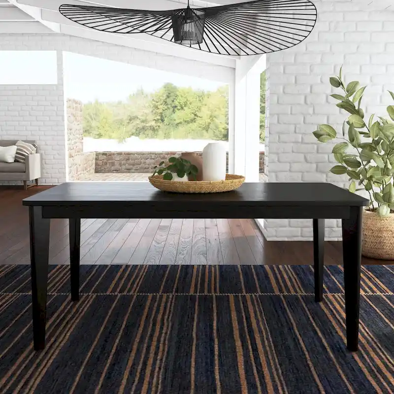 Brentwood Black Wood Rectangle Dining Table by Homestyles - 66 x 30 x 36