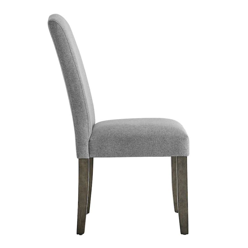 7-Piece Dining Set with Marble Veneer Top and Upholstered Chairs