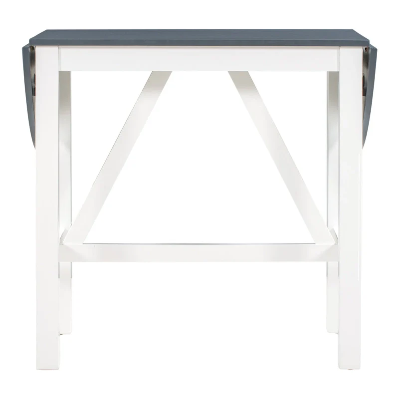 3-Piece Rustic Dining Set with Drop Leaf & 2 Chairs