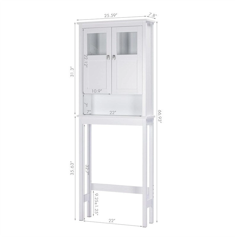 Bathroom Cabinet Over Toilet - 7.8D x 25.59W x 66.93H