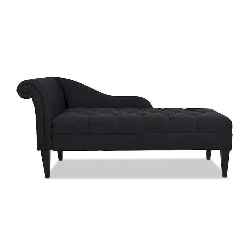 Harrison 64  Mid-Century Tufted Rolled-Arm Chaise Lounge