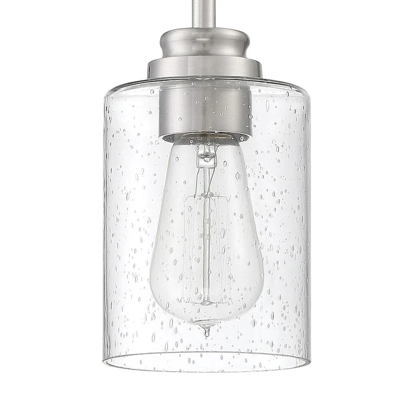 Craftmade Bolden 5  Wide Mini Pendant with Seedy Glass Shade