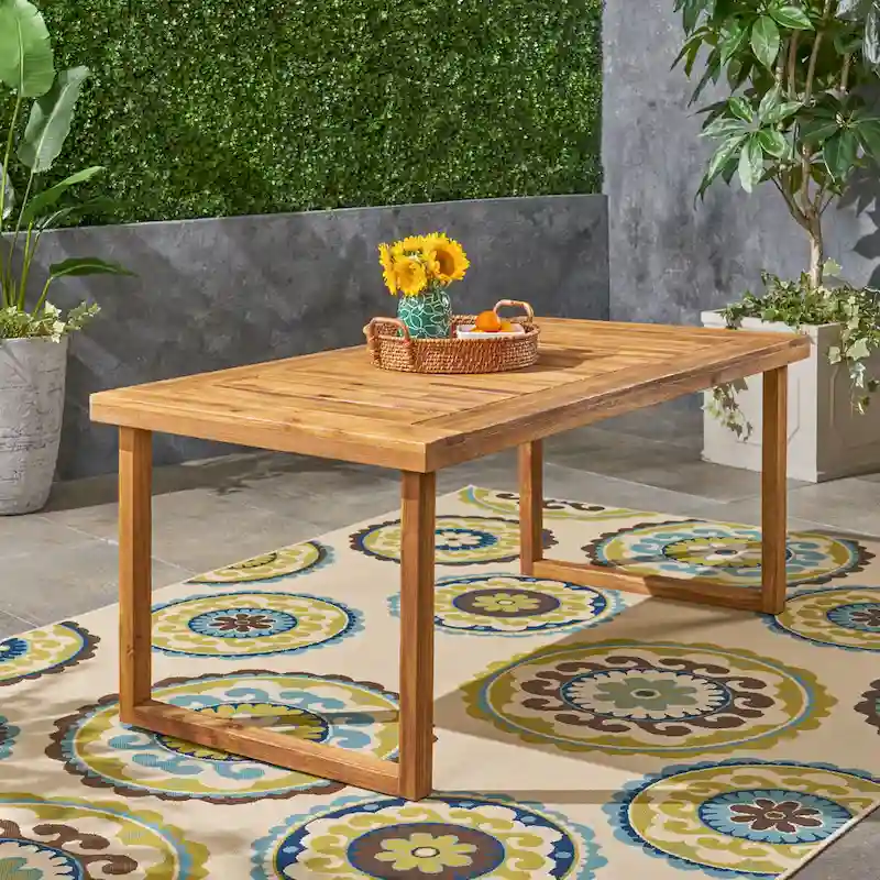 Nestor Outdoor 69 Acacia Wood Dining Table by Christopher Knight Home - 69.00L x 35.50W x 29.50H