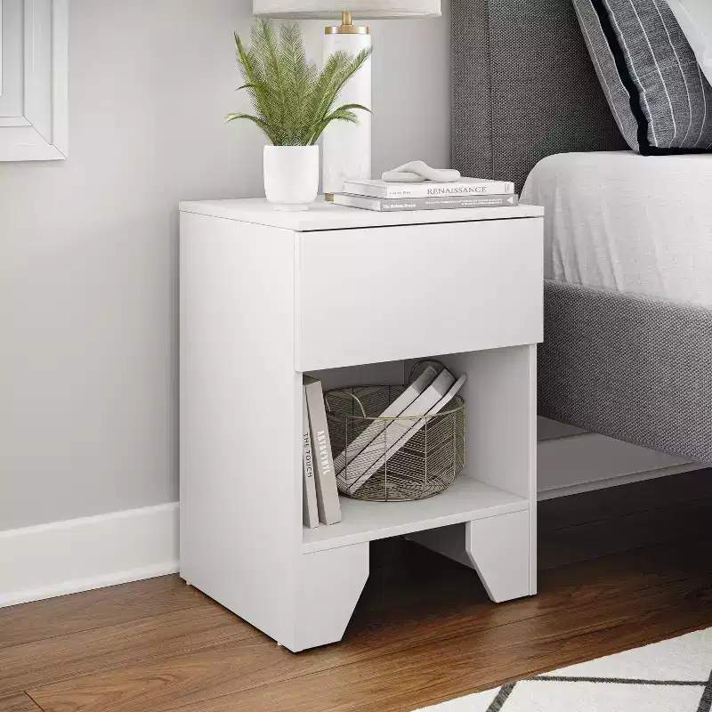 Boyd Sleep Anzio One Drawer Modern Black Nightstand