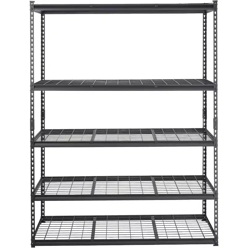 TROPOW Garage Storage Shelving, 5 Tier Utility Shelves, Adjustable Shelves Metal Garage Storage Rack, Industrial Utility Shelf for Basement Warehouse
