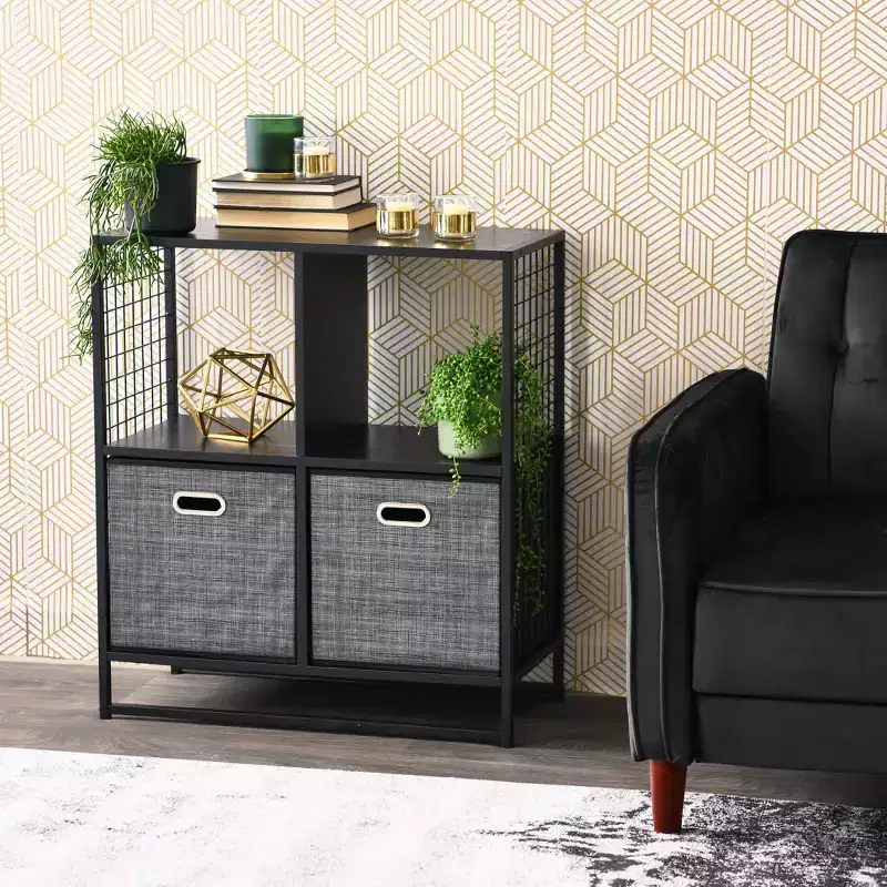 Household Essentials 28.15" Trellis 4 Shelf Bookshelf