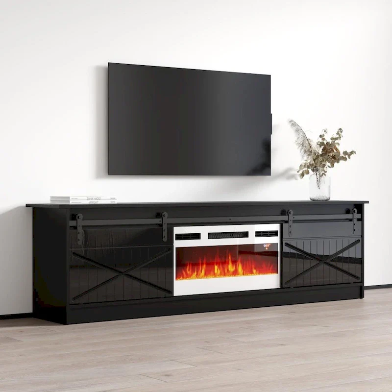 Granero WH-EF Electric Fireplace 79 TV Stand