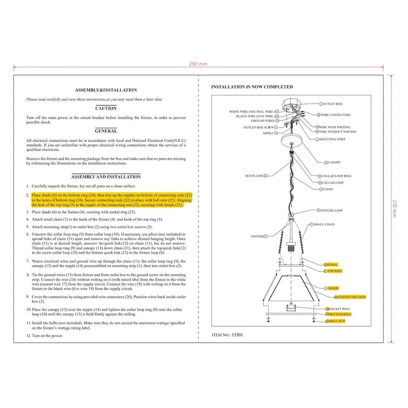 Millennium Lighting Javis 1 Light Pendant Fixture
