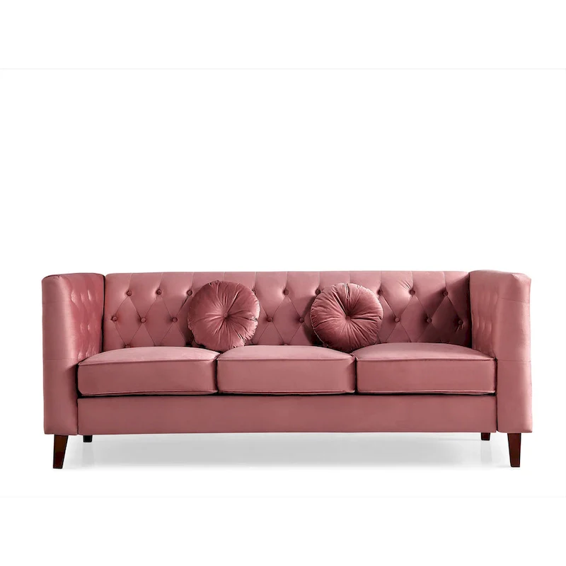 Classic Chesterfield Sofa - Tufted Upholstered Living Room Sofa