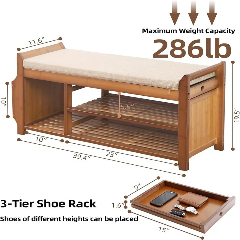 2 Tier Shoe Bench
