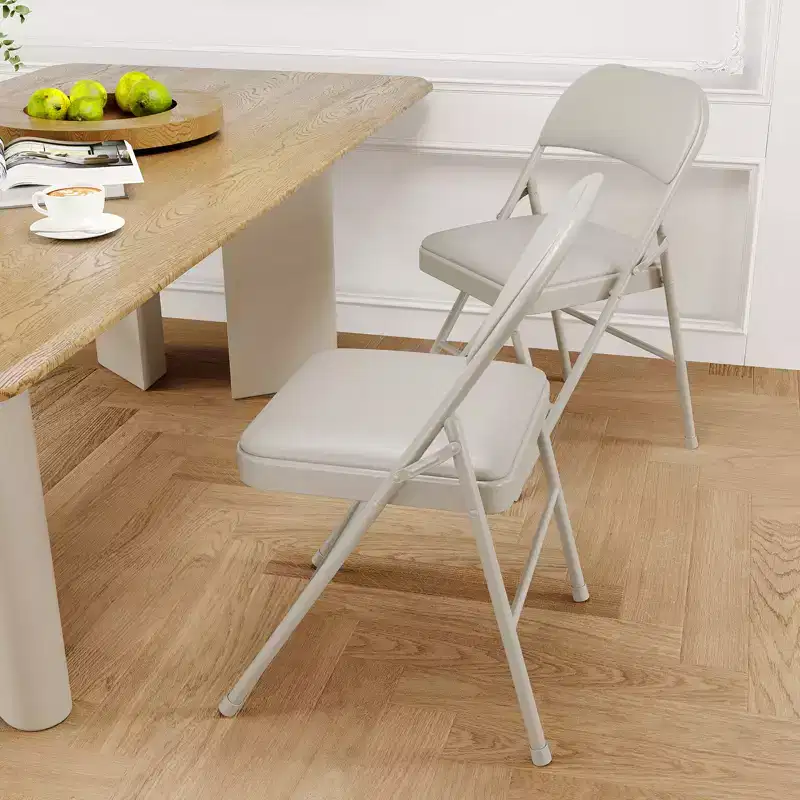 Set of 2/4 Folding Chairs with Padded Cushions Hold Up to 350 Pounds for Dining Room, Home Office, Indoor and Outdoor Events