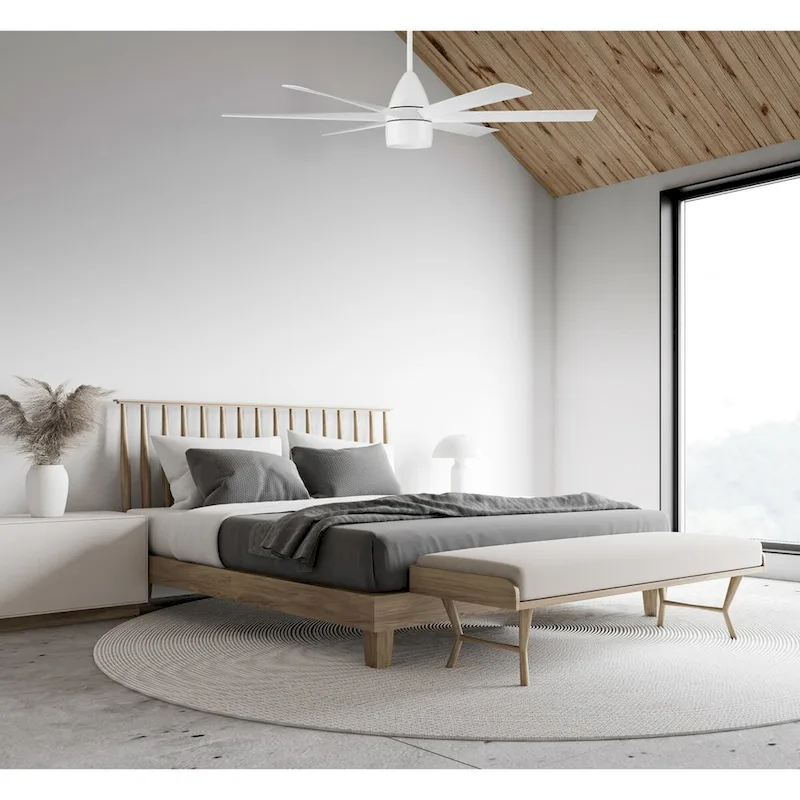 Craftmade Quirk 54  6 Blade LED Ceiling Fan with Remote Control