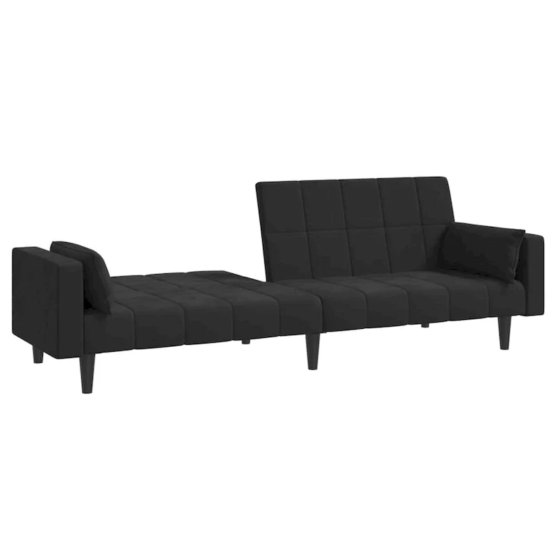 vidaXL 2-Seater Sofa Bed Upholstered Convertible Sleeper Sofa Couch Velvet - 86.6  x 33.3  x 27.2