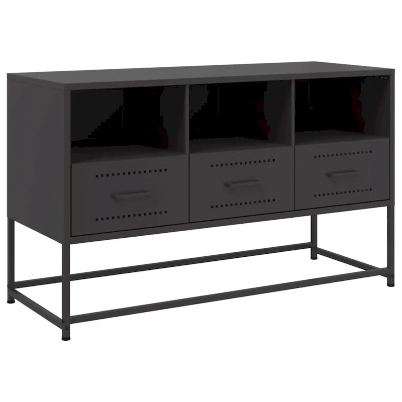 vidaXL TV Stand Entertainment Center Media Unit Living Room Furniture Steel - 15.4 x 39.6 x 23.8