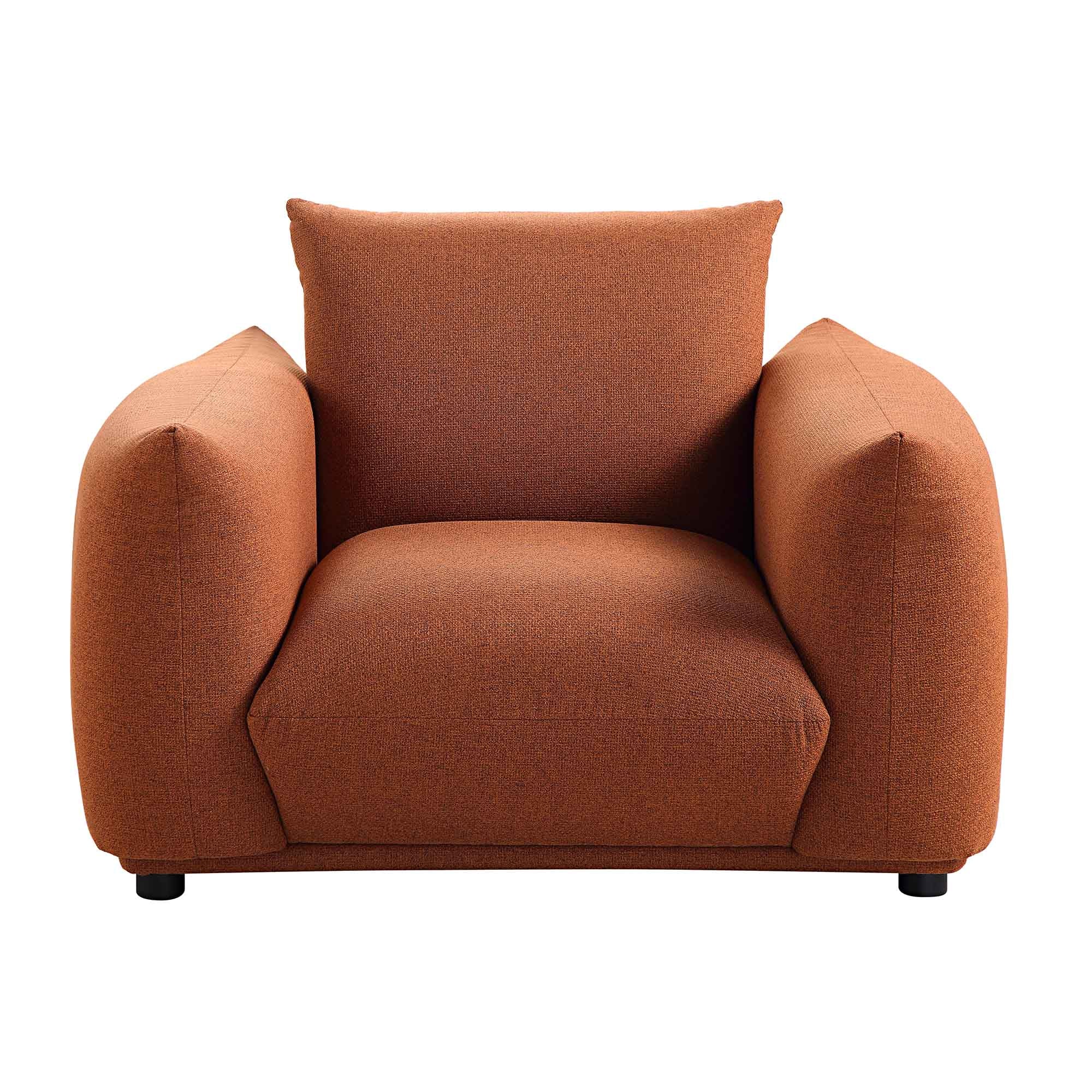 Armchair, Terracotta Fabric