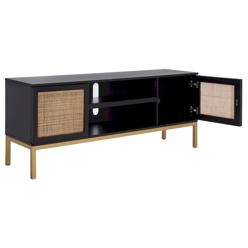 Cristen 1 Shelf Rattan Media Stand - 54  W x 15  D x 22  H - 54Wx15Dx22H