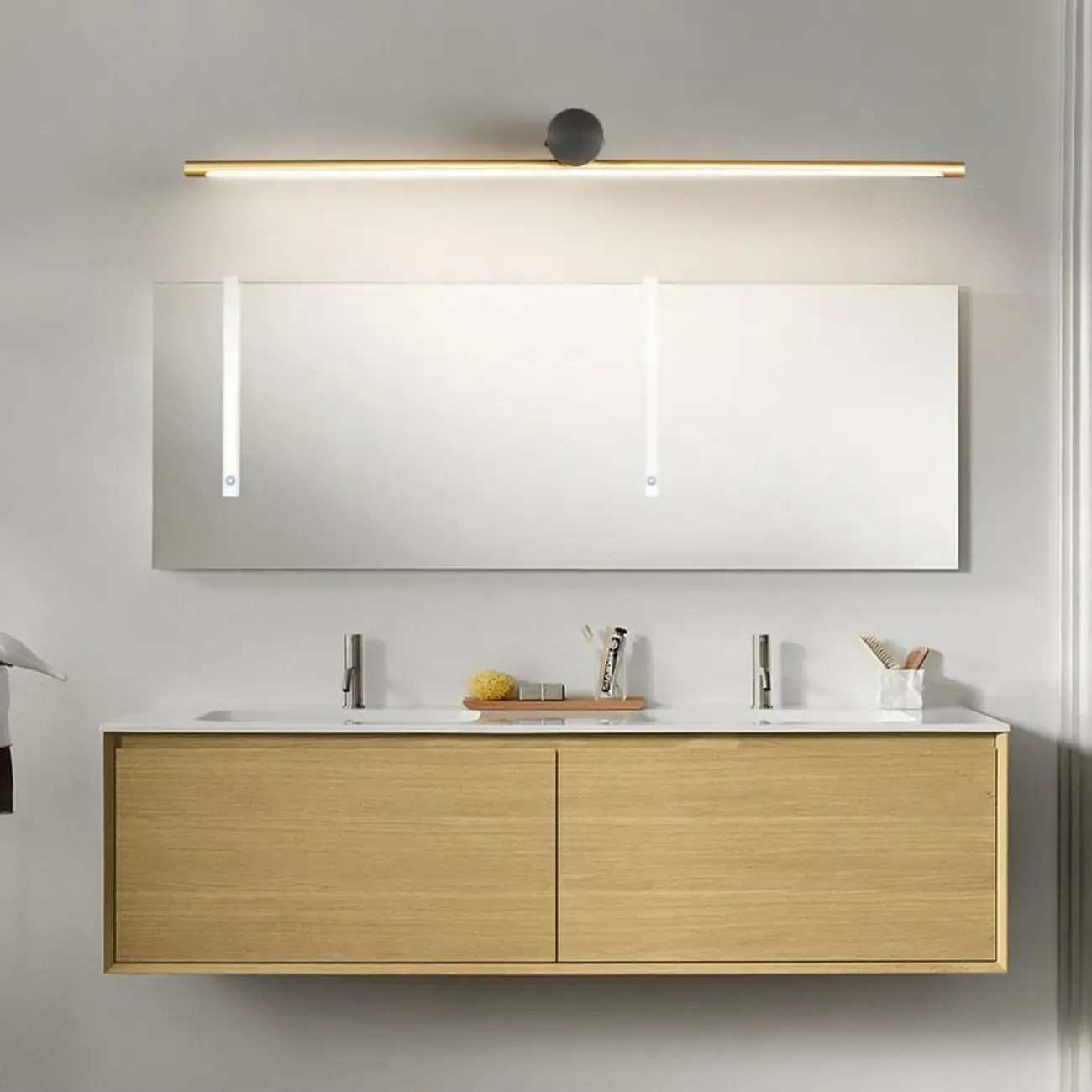 Modern Linear LED Bath Vanity Light with Dimmable Design