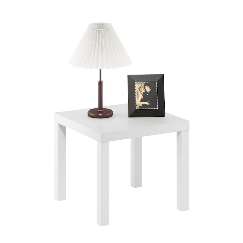 Furinno Classic Homey Square Side Table, Black