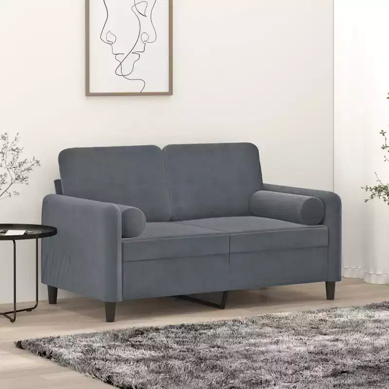 vidaXL Sofa Sectional Couch with Pillows and Cushions for Living Room Velvet