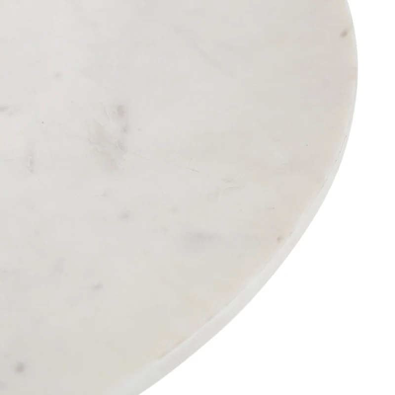 Natural Wood Round Side Table - Midcentury Modern Style