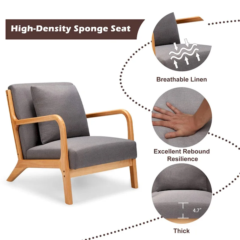Mid Century Modern Living Room Reading Comfy Lounge Chairs