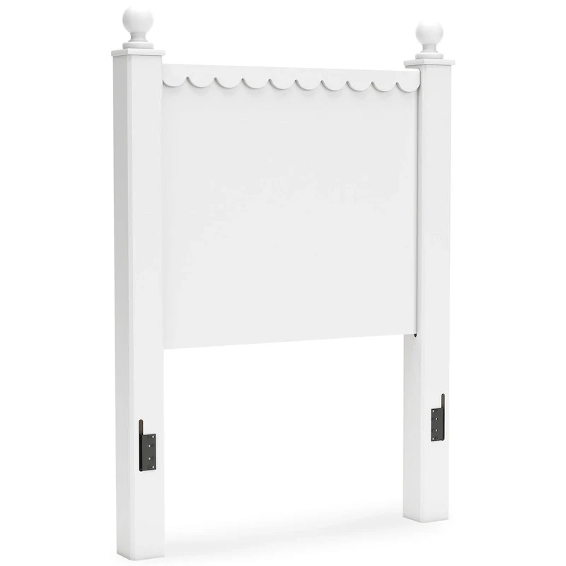 Mollviney White Panel Headboard Only