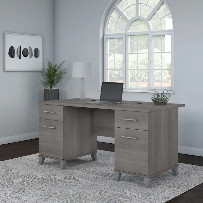 Bush Furniture Somerset 60W Office Computer Desk with Drawers