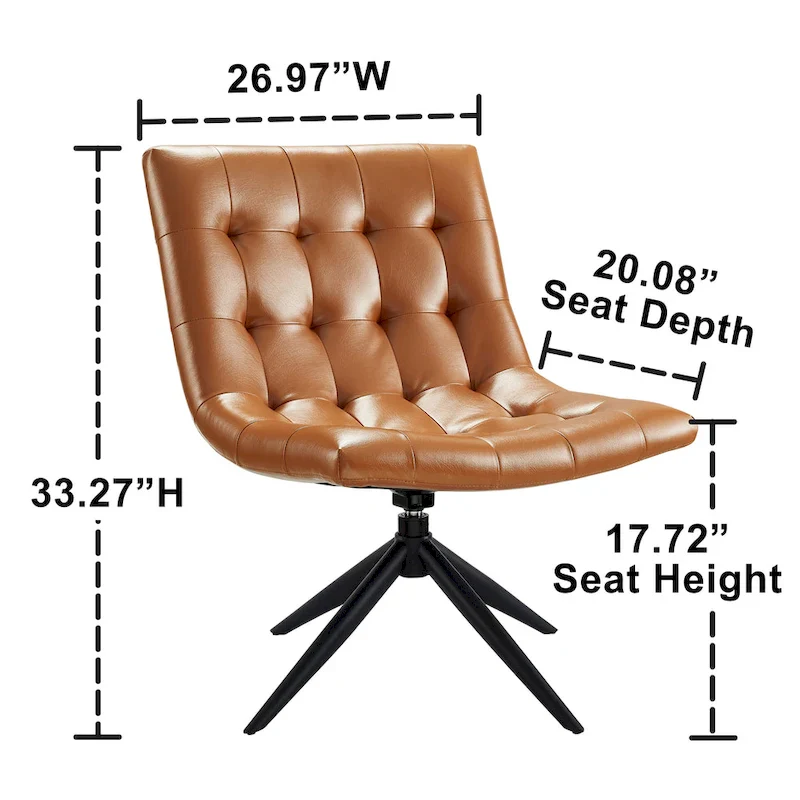 Art Leon Swivel Home Office Accent Chair