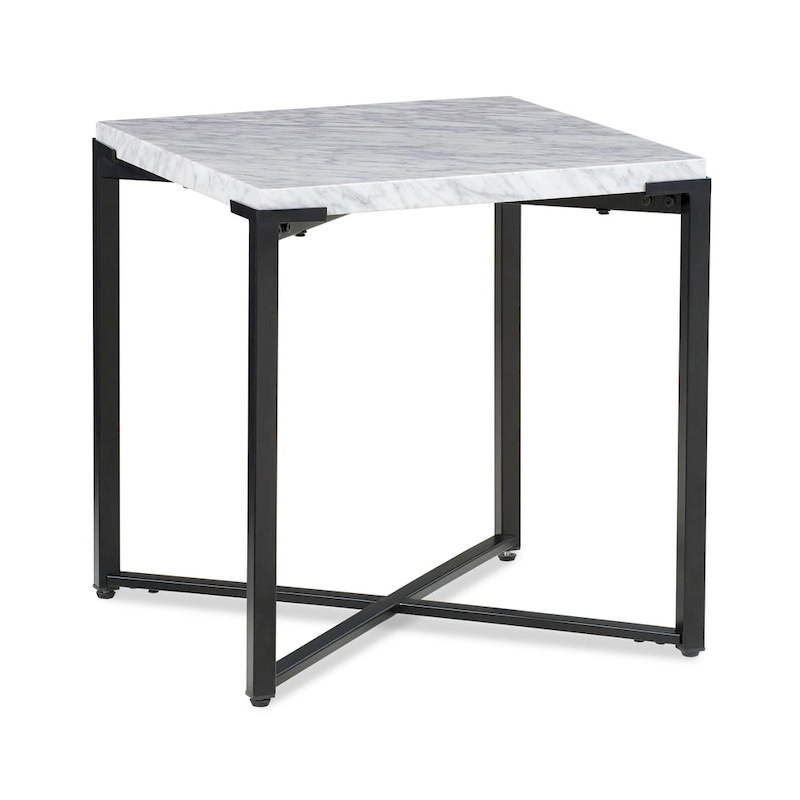 Saxon End Table in Matte Black