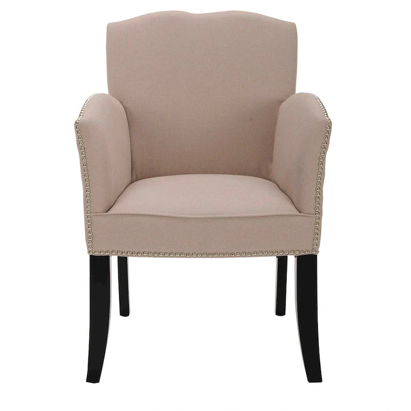 SAFAVIEH Veloudo Tan Linen Arm Chair - 24 x 25 x 36.2 - 24Wx25Dx36H