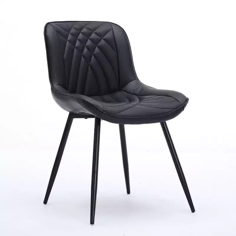 Zeus & Ruta Mid-Century Modern Dining Chairs Set of 2 with Faux Leather Upholstered, Comfortable for Kitchen & Dining Room
