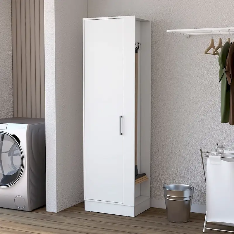 72 Tall 6-Shelf Storage Cabinet Broom Closet - N/A