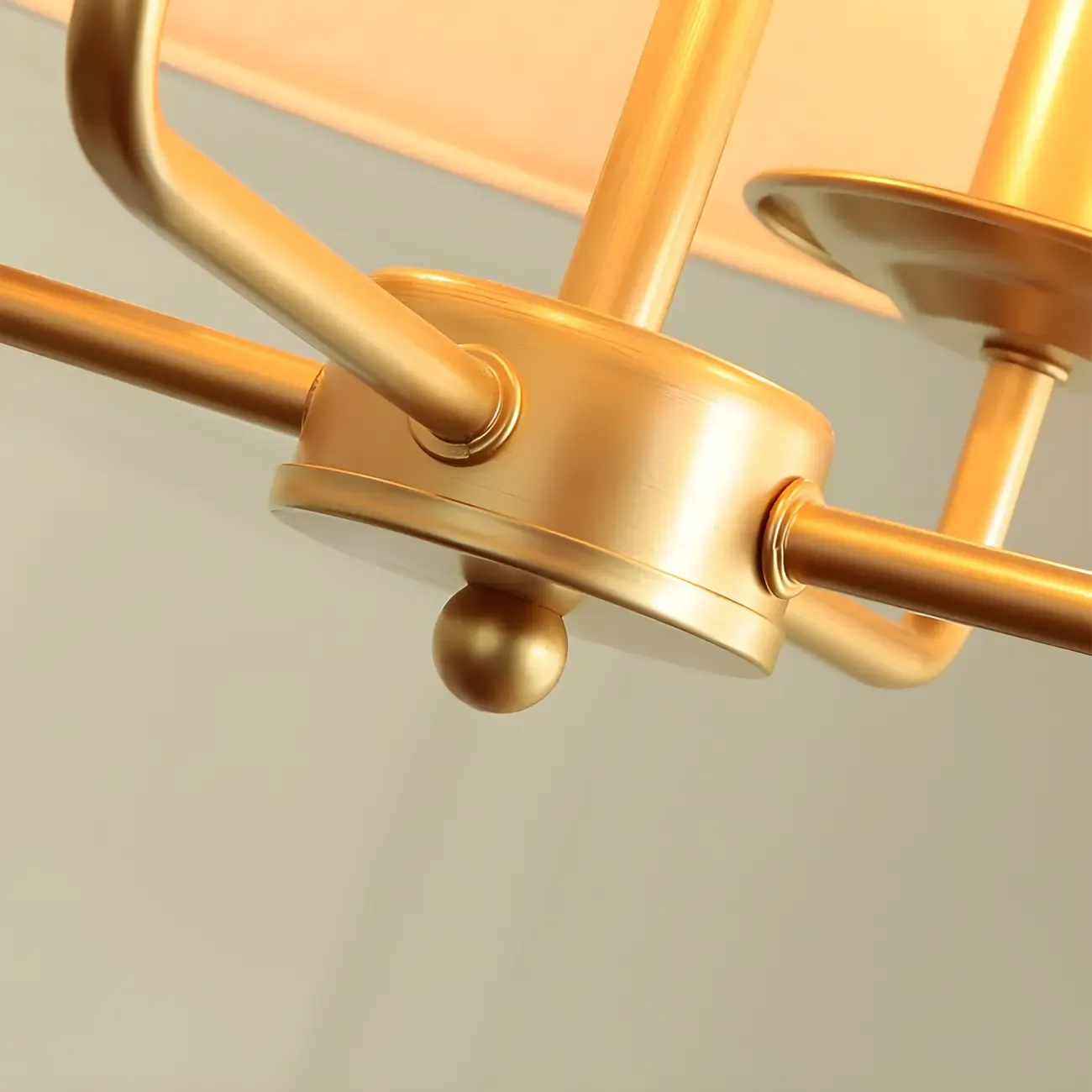 Gold Drum Metal Modern Chic Structure Chandelier