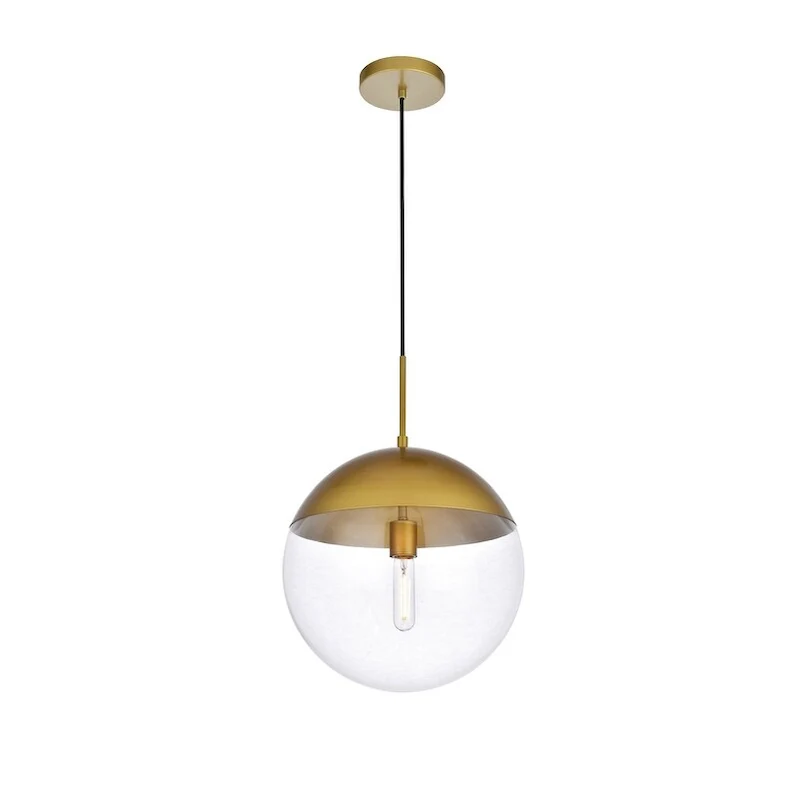 1-Light Pendant with 14 inch Clear Glass