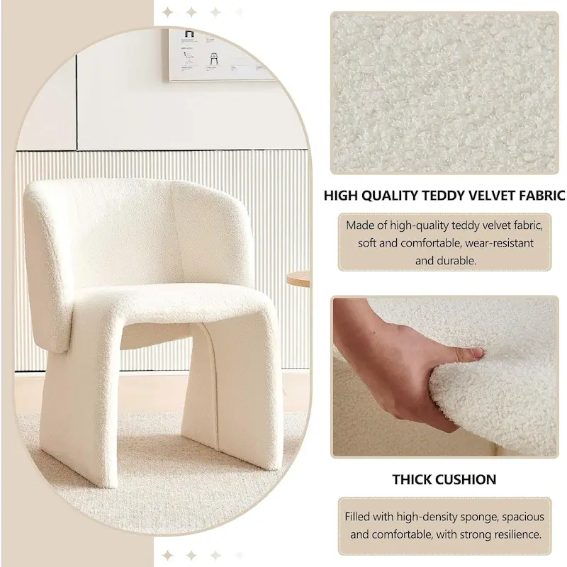 Howtai Barrel Dining Sofa Chairs Upholstered-Fully Wrapped