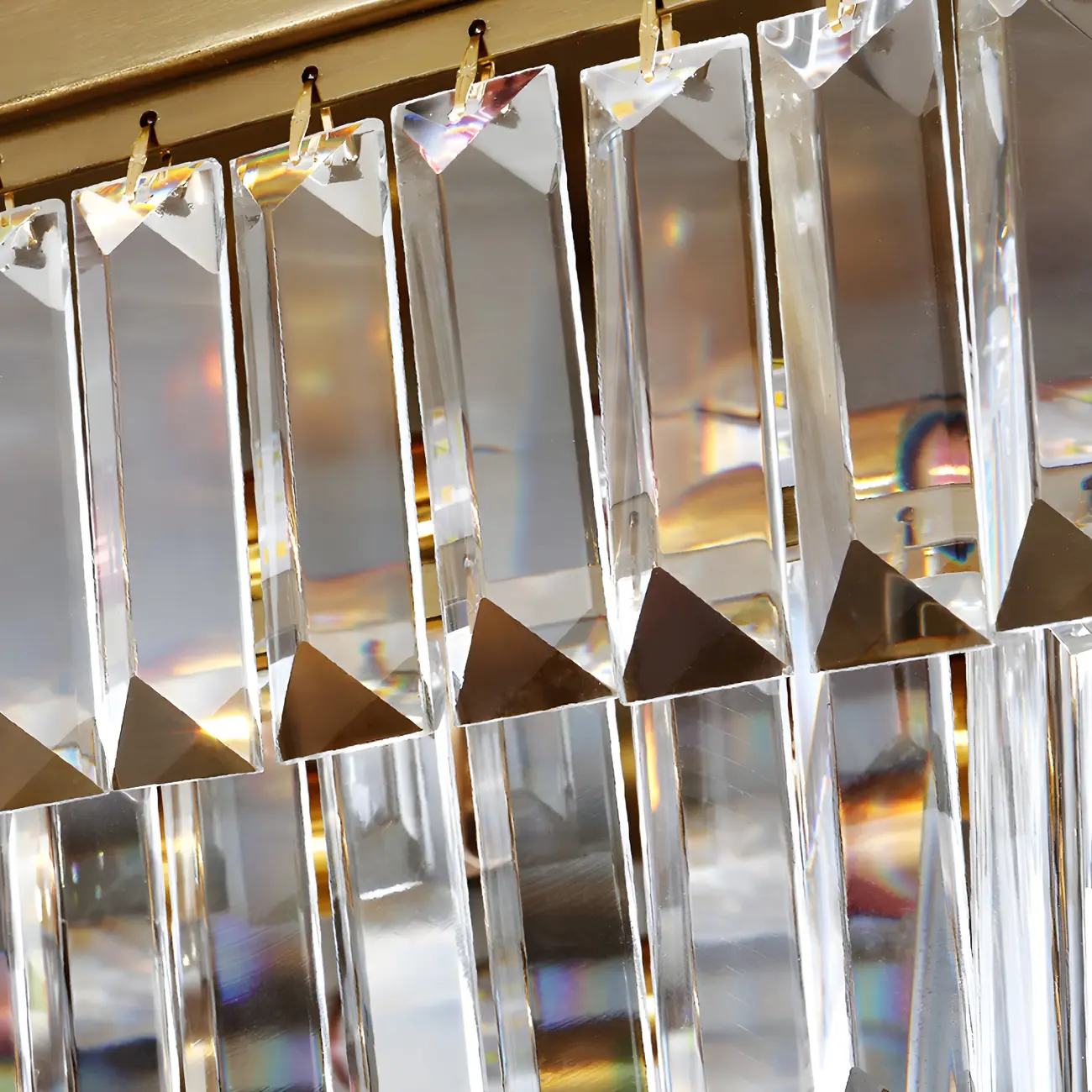 Modern Adjustable Crystal Pendant Light in Gold