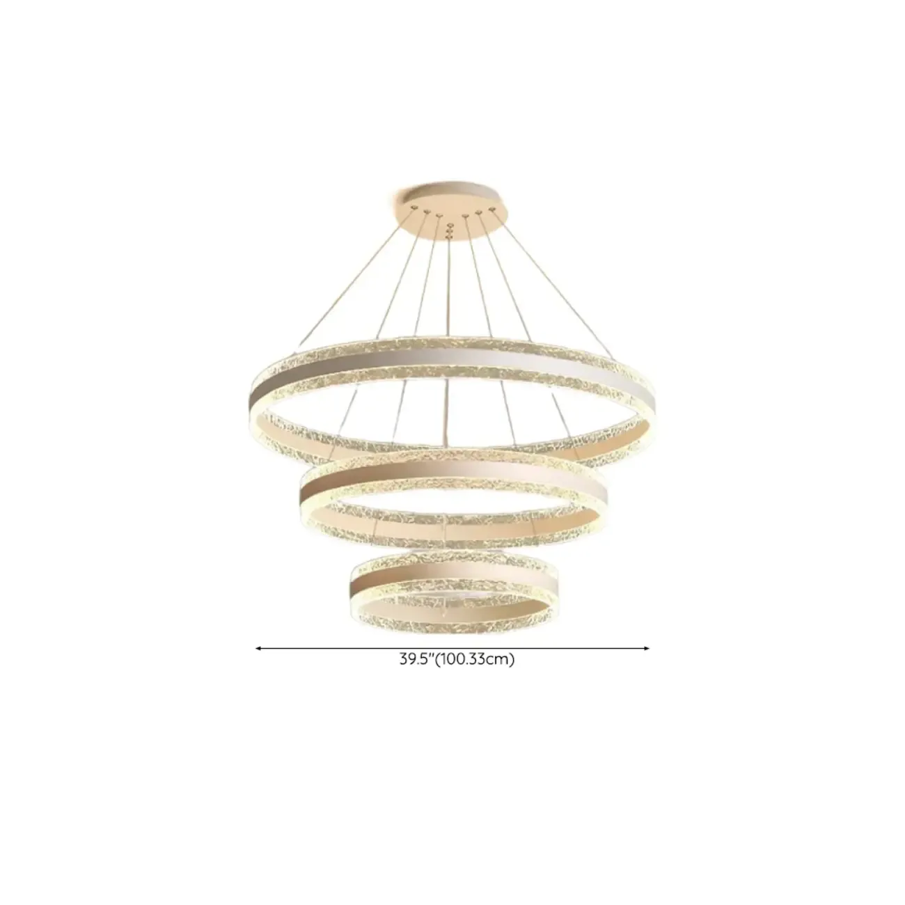 Modern LED Gold Circular Metal Chandelier