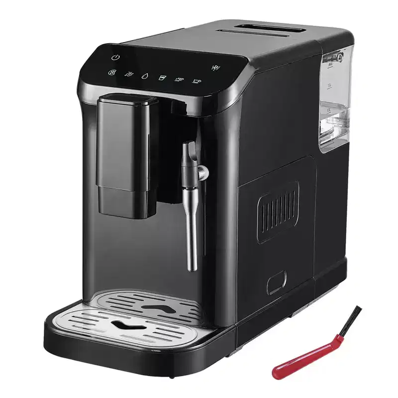 VEVOR Automatic Espresso Machine, 20 Bar Auto Coffee Machine with Frother Steam Wand, Built-In Grinder and 15-Level Grinding Settings, Black