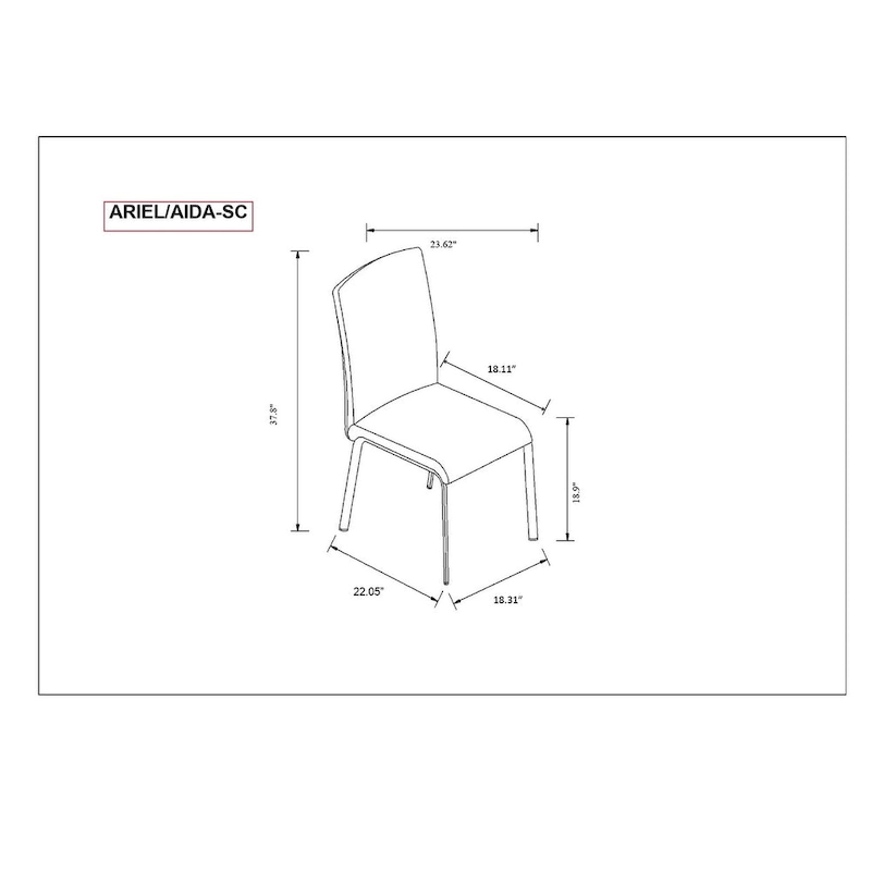 Somette Amanda Curved Back Dining Chair in Ash, Set of 4