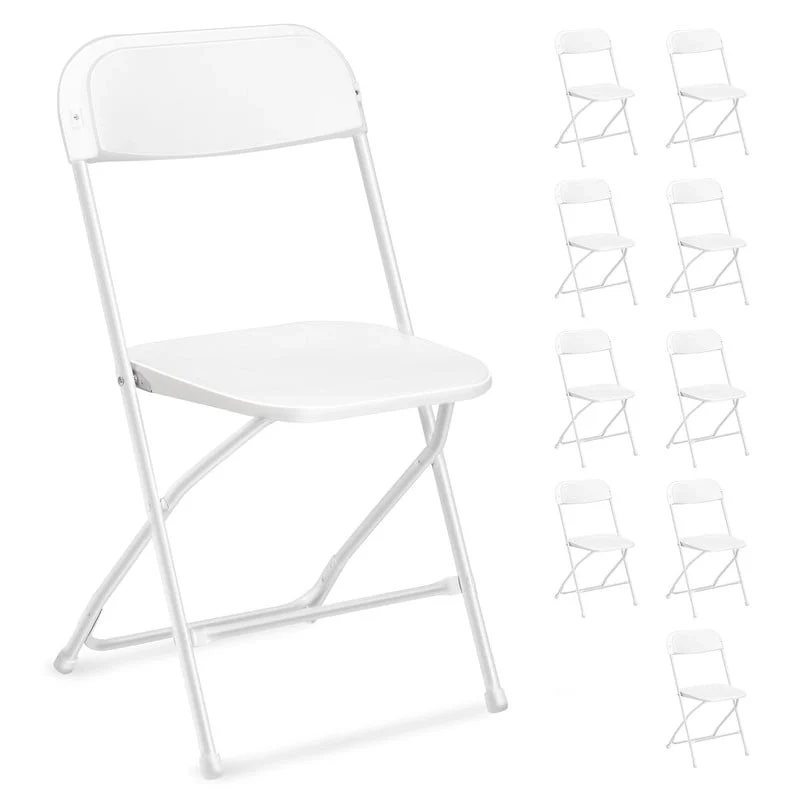 Plastic Folding Party Conversation Exhibition Dining Chair Set (Set of 10)