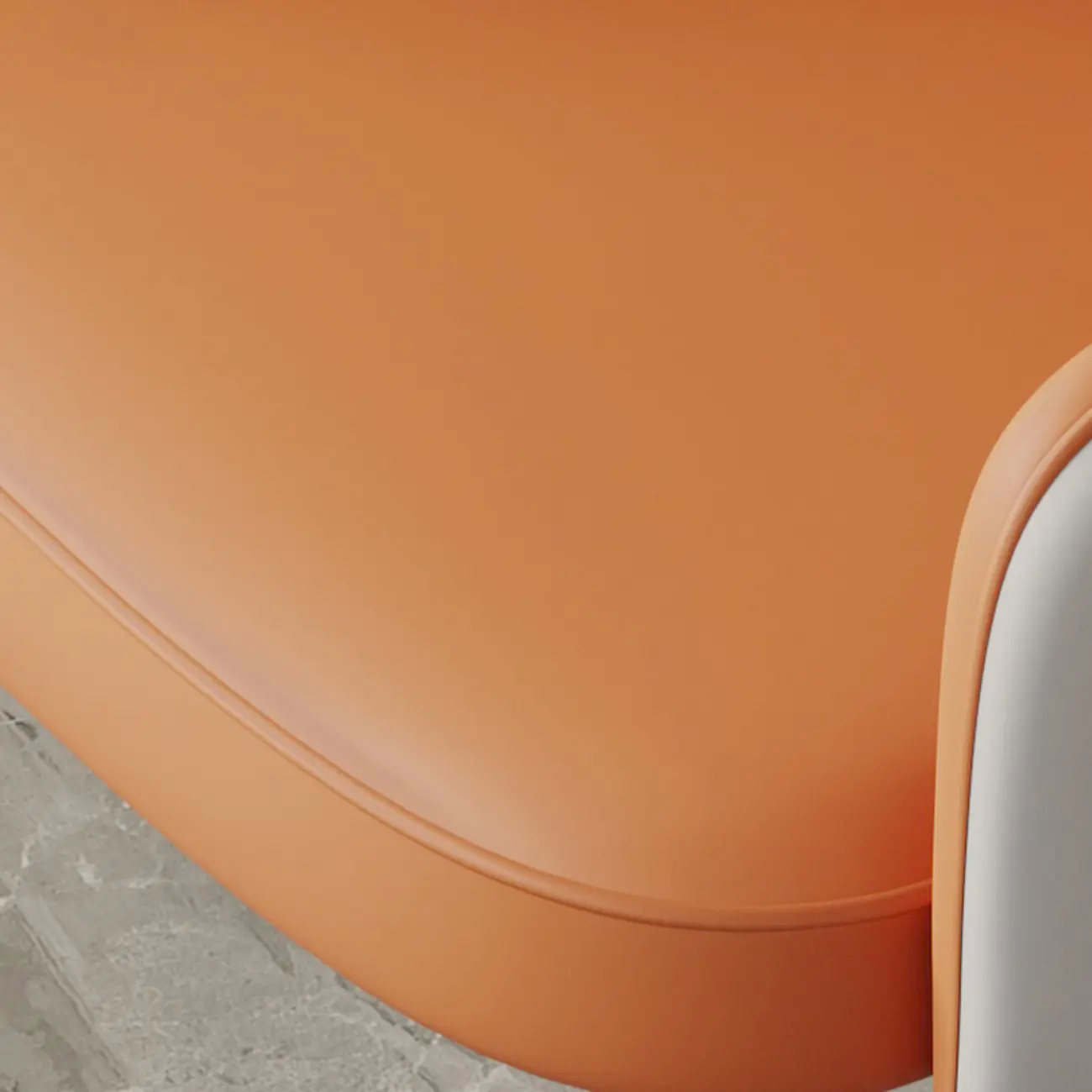 Open Curved Back Leather Armrest Dining Chairs